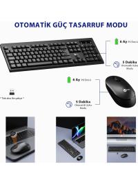 Lenovo Lecoo KW210 Q KABLOSUZ SİYAH KLAVYE MOUSE SET